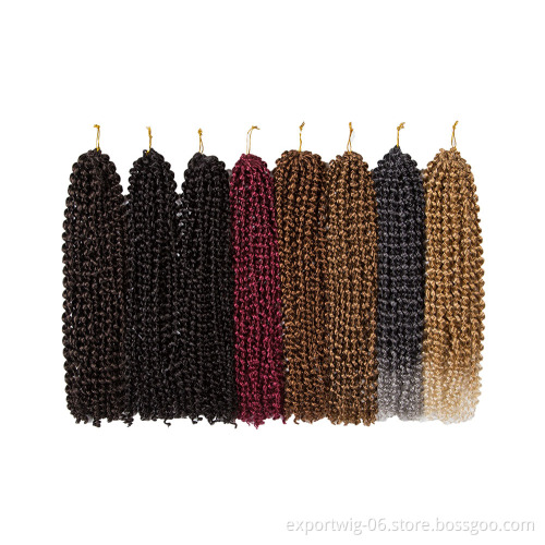 Passion Twist Crochet Hair 18 Inch 80g Synthetic Fiber Curly Spring Twist Crochet Braiding Hair Extension for Black Women